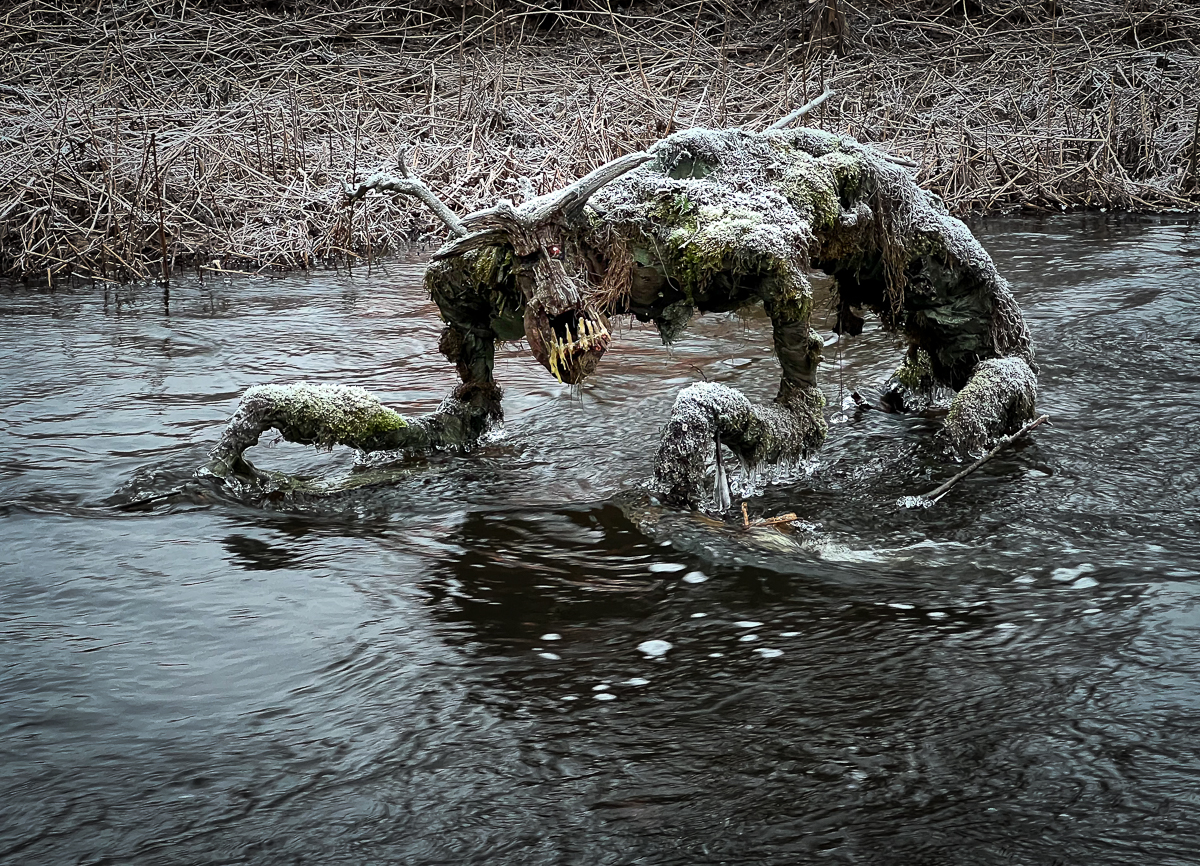 Troll (konstverk) i ån vid Wira Bruk.